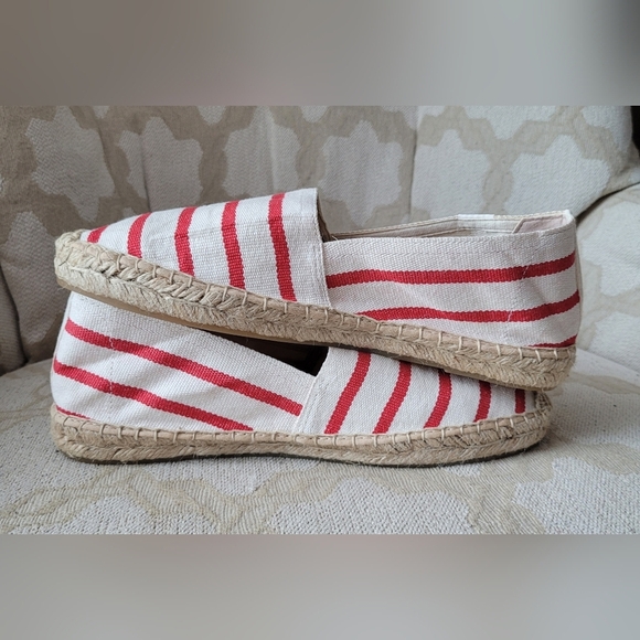 SOLUDOS ESPADRILLES SHOES SANDALS "DALI" RED WHITE STRIPE ANTHROPOLGIE 8.5 - Picture 2 of 14